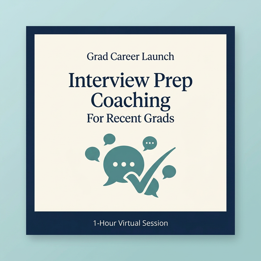 Interview Prep Coaching for Recent Grads, a one-hour virtual session from Grad Career Launch.